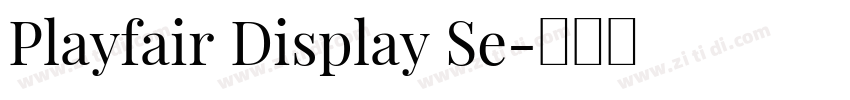 Playfair Display Se字体转换